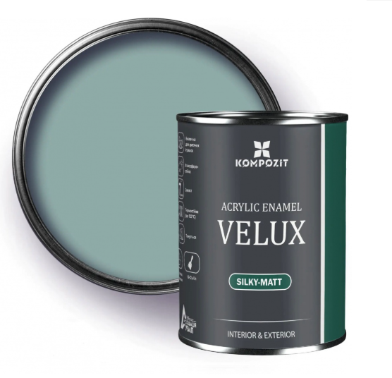 Емаль акрилова Kompozit VELUX 117 шавлія шовковистий мат 0,75 л